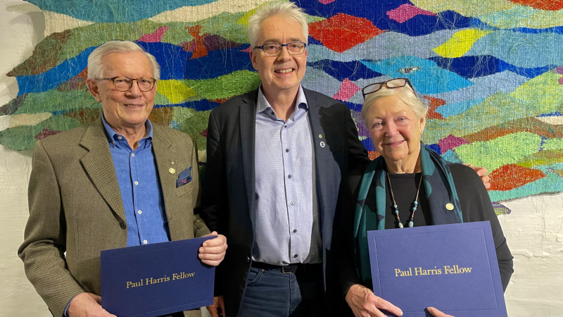 Paul Harris Fellow til Atle og Britt!